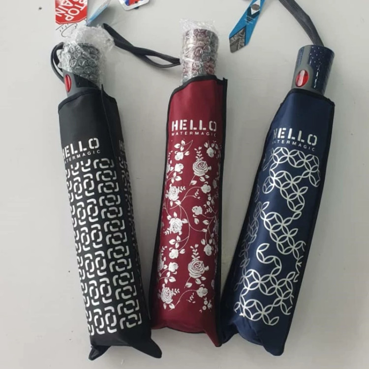 چتر سه تاشو hello چتر ضد باد درجه تک اتومات، چتر