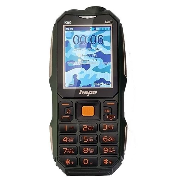 گوشی کماندویی ( ارتشی ) 3 سیم کارته مدل هوپ hope k60