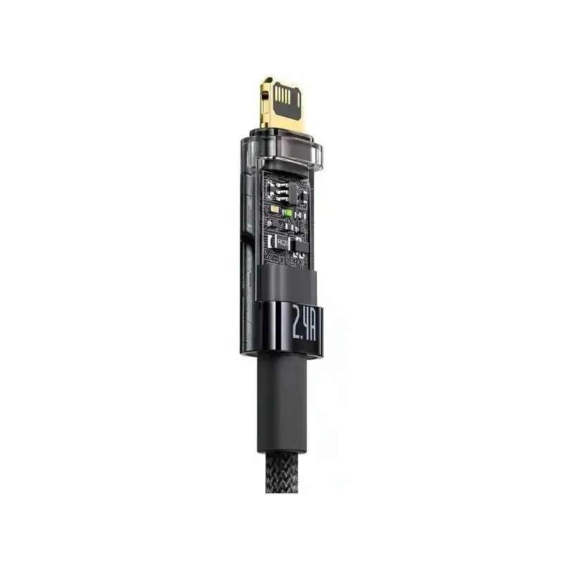 کابل شارژ USB to iP باسئوس مدل Explorer Series Auto Power-Off با طول 1متر 2.4 آمپر