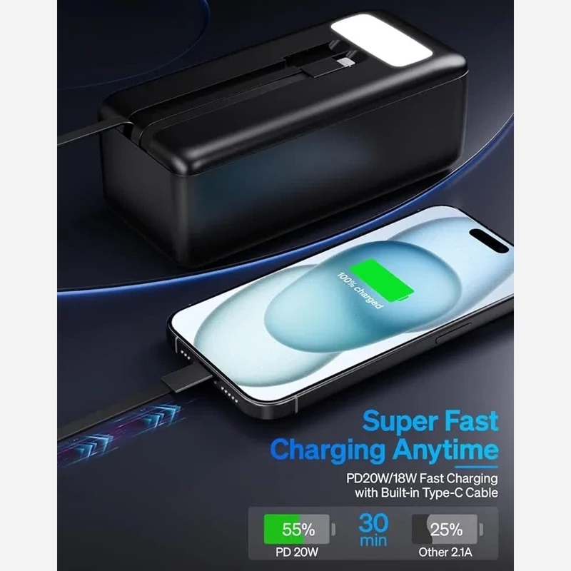 پاوربانک 30000 میلی آمپر OALE مدل Q30000 مکس 22.5 وات