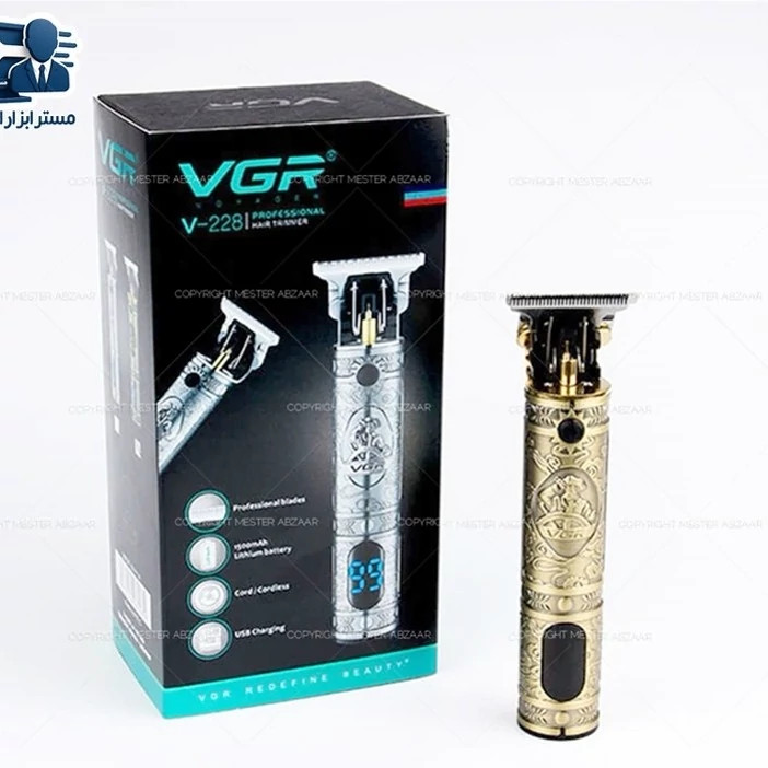 ریش تراش و موزر صفر زن شارژی VGR اصلی سر و صورت ماشین اصلاح مدل وی جی ار مدل V-228