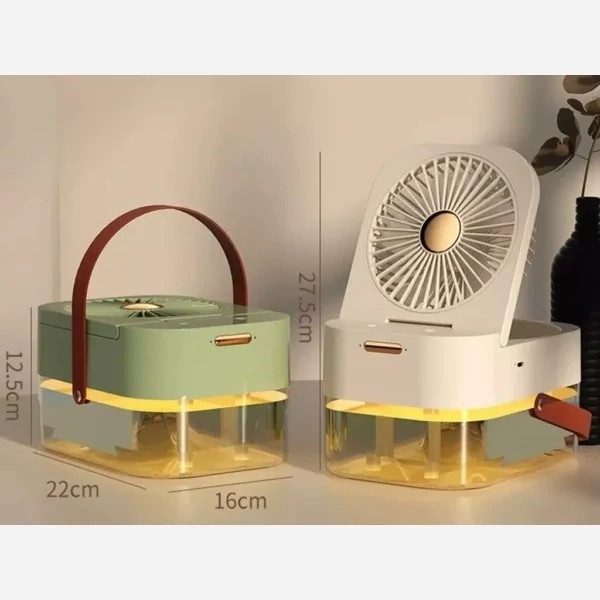 پنکه رومیزی، مرطوب کننده هوا و چراغ خواب رومیزی DUAL SPRAY NIGHT LIGHT Q7