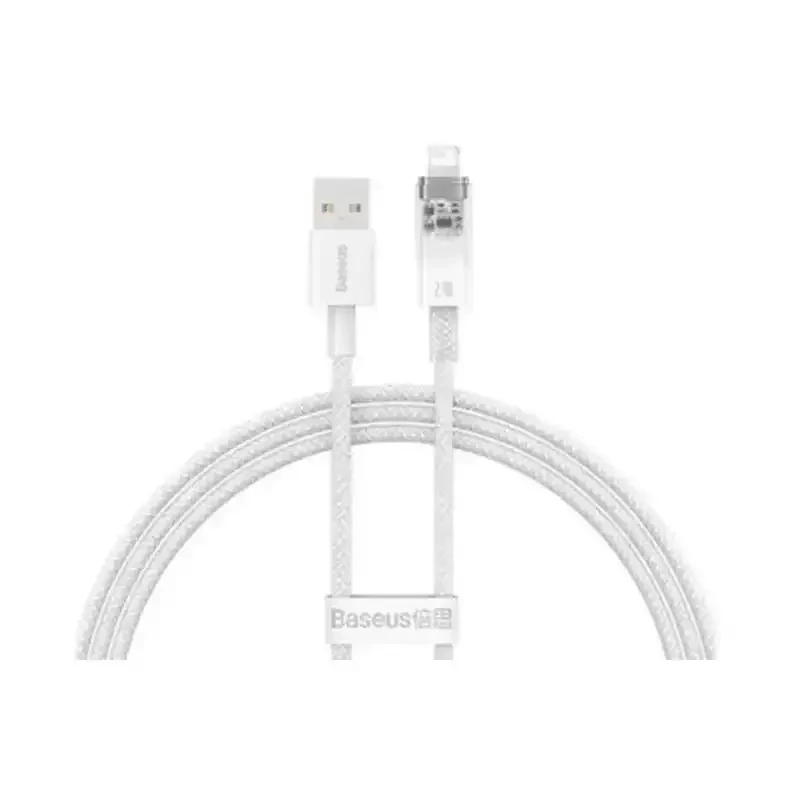 کابل شارژ USB to iP باسئوس مدل Explorer Series Smart Temperature Control با طول 1متر 2.4 آمپر