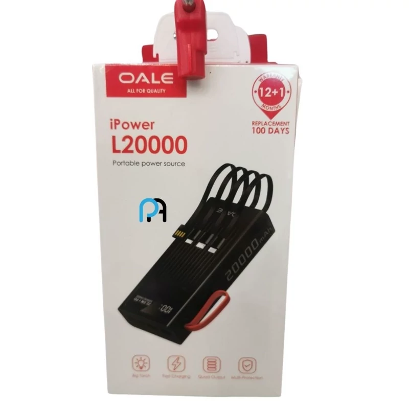 پاوربانک فست شارژ  بیست هزار OALE L20000