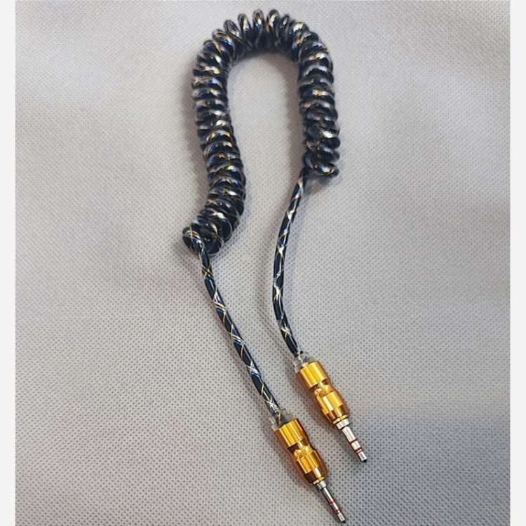 کابل aux فنری مدل به طول 1.5 متر 1.5 meter spring model aux cable