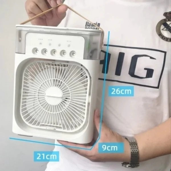 پنکه مه پاش رومیزی مدل Air Cooler Fan پنکه شارژی