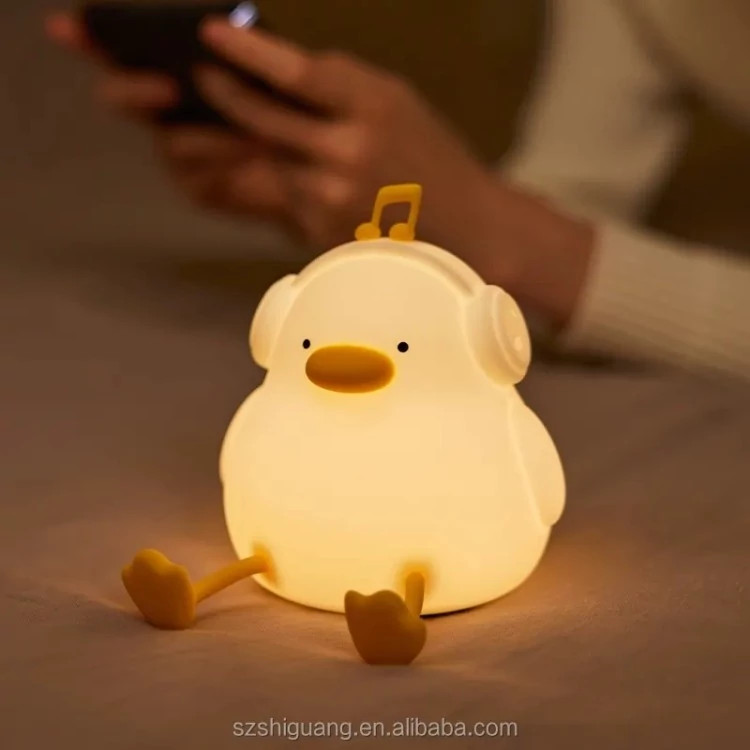 چراغ خواب سیلیکون دیجی اردک Sleeping baby rabbit silicone night light