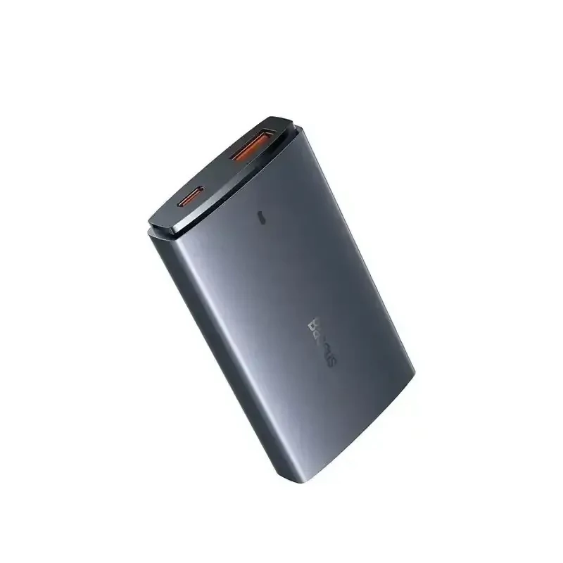 شارژر دیواری دو پورت باسئوس مدل GaN5 Pro Ultra Slim توان 65 وات (همراه کابل)