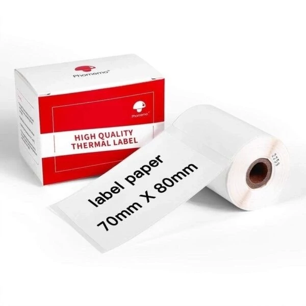 رول پرینتر لیبل حرارتی فوممو میلی متر100 عدد مدل Phomemo XP7080 100