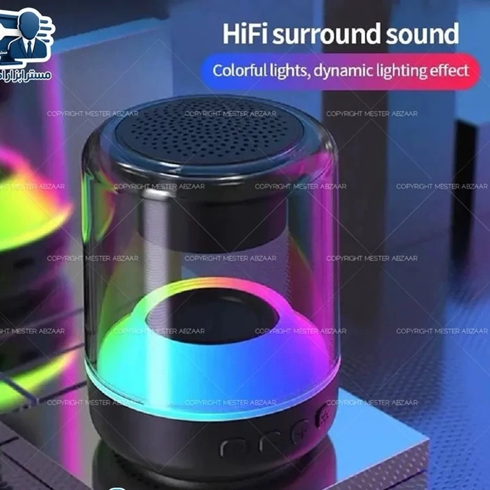 اسپیکر بلوتوثی قابل حمل 7 رنگ RGB شارژی مسافرتی YD-88