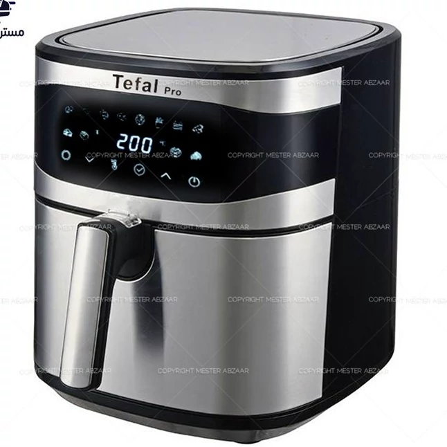 سرخ کن و هواپز بدون روغن تفال پرو مدل TEFAL pro، با ظرفیت 12 لیتر، دو المنت، 2700 وات، دیجیتال لمسی، همراه با سبد جدا شونده