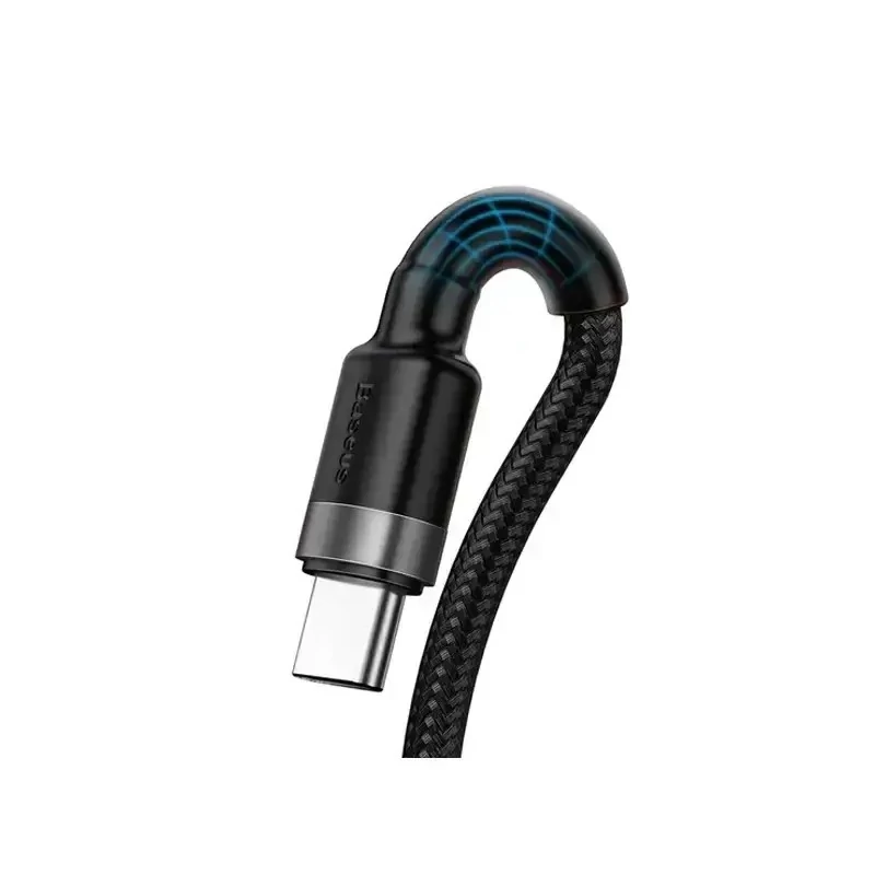 کابل شارژ دو طرفه USB to Type-C باسئوس مدل Cafule HW QC با طول 1متر توان 40