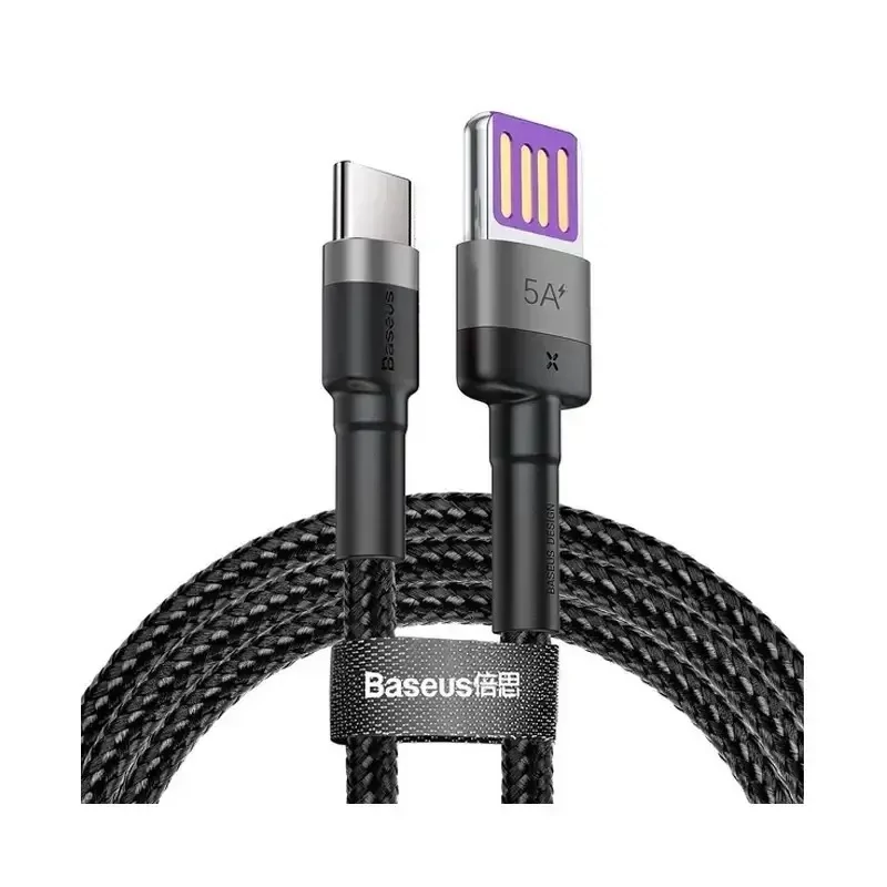 کابل شارژ دو طرفه USB to Type-C باسئوس مدل Cafule HW QC با طول 1متر توان 40
