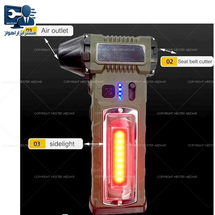 جت فن دمنده شارژی چند کاره حرفه ای قوی مناسب برای مسافرت کمپ زغال آتش اسپورت مدل SUPER STRONG WIND F020