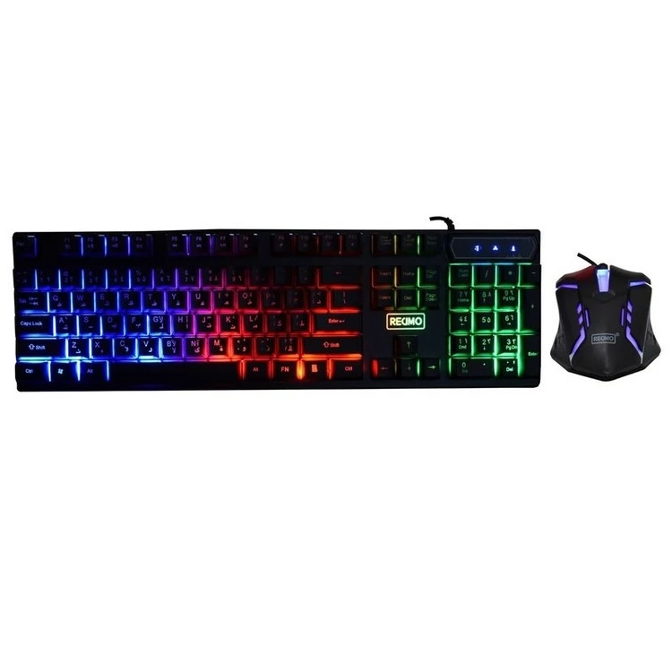 کیبورد و ماوس مخصوص بازی رسیمو مدل RM-200 RM-200 RM-200 gaming keyboard and mouse
