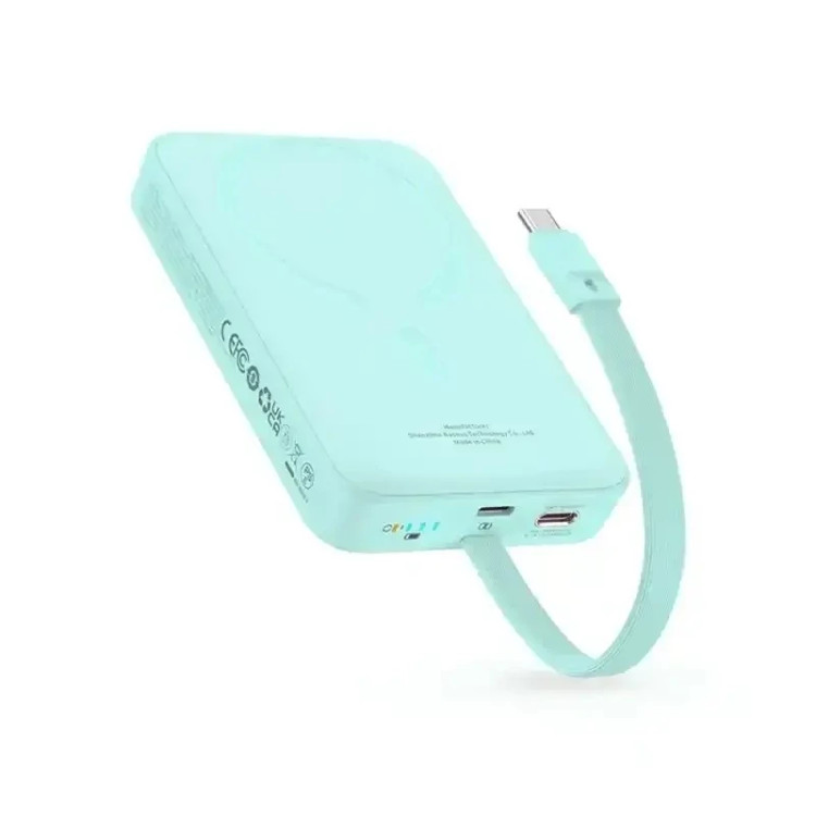 پاوربانک مگنتی باسئوس مدل Magnetic Mini Wireless 30w (Type-C Edition) ظرفیت 10000 میلی آمپر