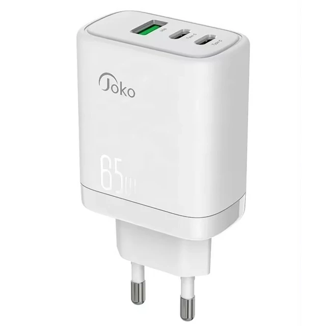 شارژر دیواری فست شارژ تایپ سی و یو اس بی 65 وات کانفلون JK76 JOKO Mini