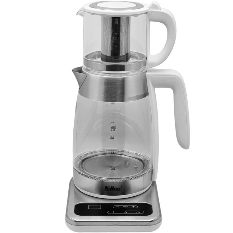 چای ساز دو طبقه 2200 وات 2.6 لیتری لمسی فلر آلمان مدل Feller Germany plus TS190N روهمی چای ساز فلر مدل TS 190N