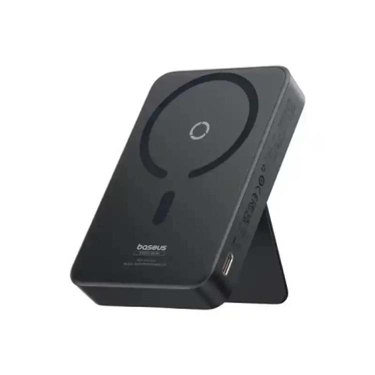 پاور بانک بی سیم مگنتی باسئوس مدل Magnetic Wireless 20w با ظرفیت 5000 میلی آمپر