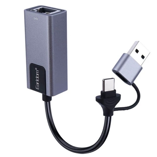 کارت تبدیل تایپ سی و USB3.0 به LAN ارلدام ET-NC3 EARLDOM