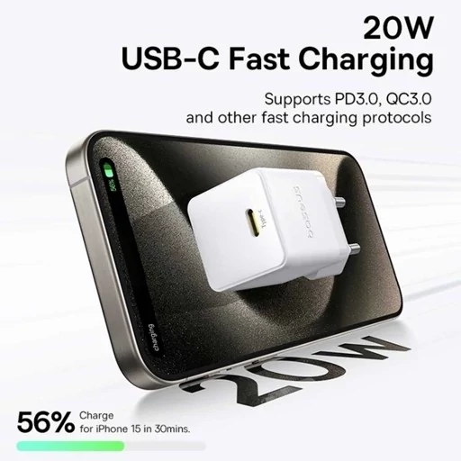 شارژر دیواری تایپ سی20 وات بیسوس CCZC20CE.