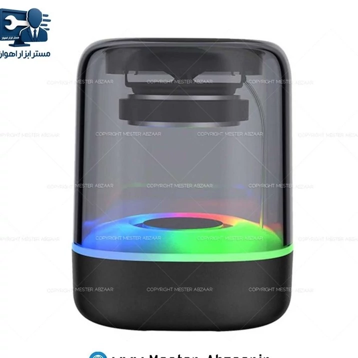 اسپیکر بلوتوثی قابل حمل 7 رنگ RGB شارژی مسافرتی مدل E-3061