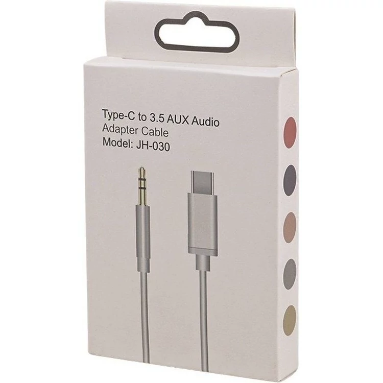 کابل تبدیل USB-C به AUX مدل JH-030 طول 1 متر JH-030 USB-C to AUX conversion c