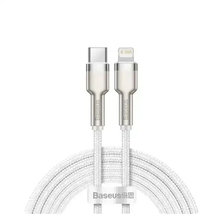کابل شارژ Type-C to iP باسئوس مدل Cafule Series Metal با طول 2 متر 20 وات