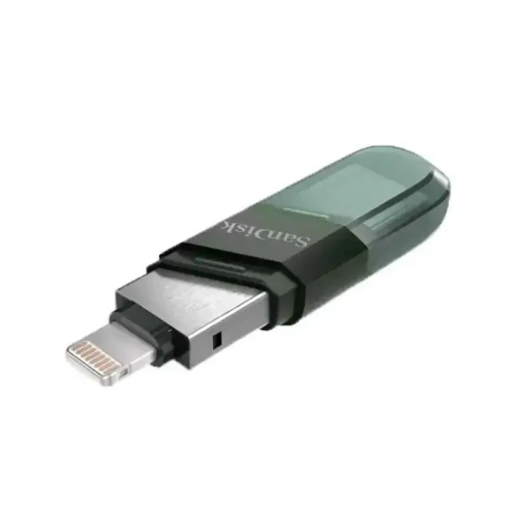 فلش مموری سن دیسک Usb 3.1-لایتنینگ مدل iXpand Flip ظرفیت 128 گیگابایت