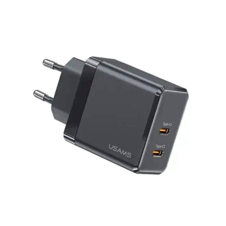 شارژر یوسمز مدل USAMS US-CC172 Gan Fast Charger Dual Type-C Ports