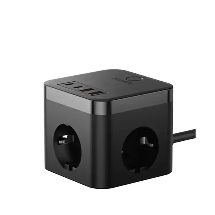 شارژر رومیزی باسئوس مدل PowerCombo 3AC+2U+2C توان 30 وات طول کابل 1.5 متر