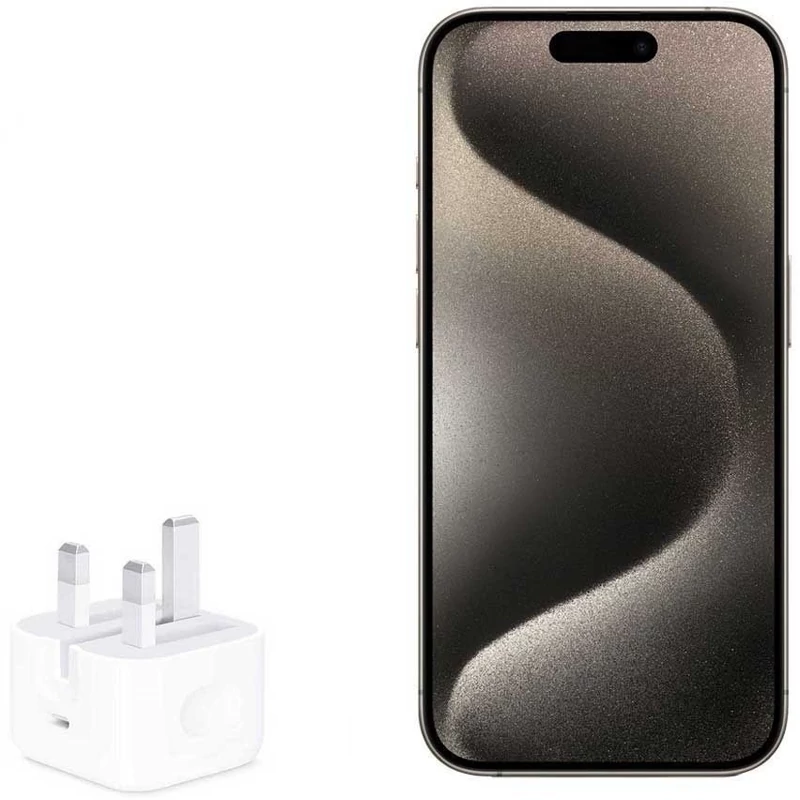 شارژر دو پرت برند اپل 35 وات مخصوص آیفون 14 و 15 سفید  Apple dual port charger 35 w