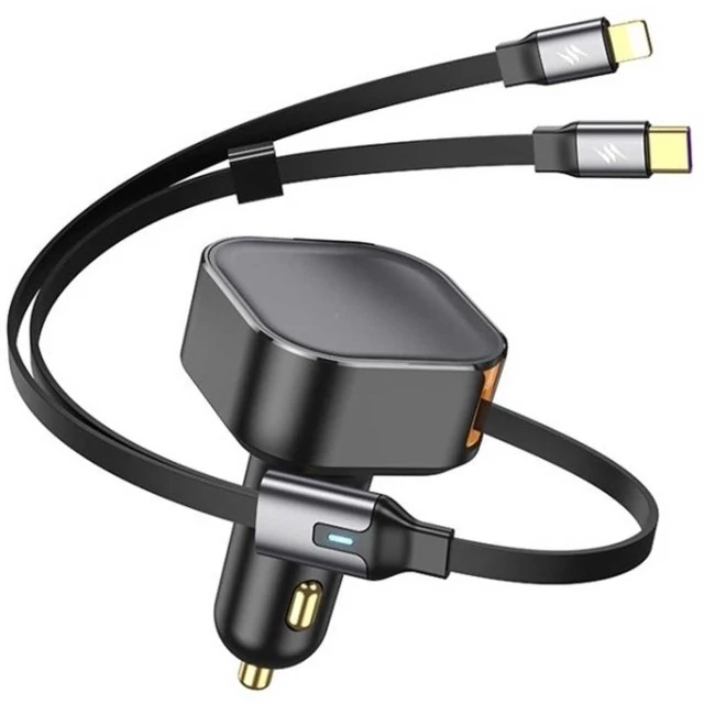 شارژر فندکی فست شارژ ماشین 30 وات تایپ سی و لایتنینگ پرووان PCG26 ProOne