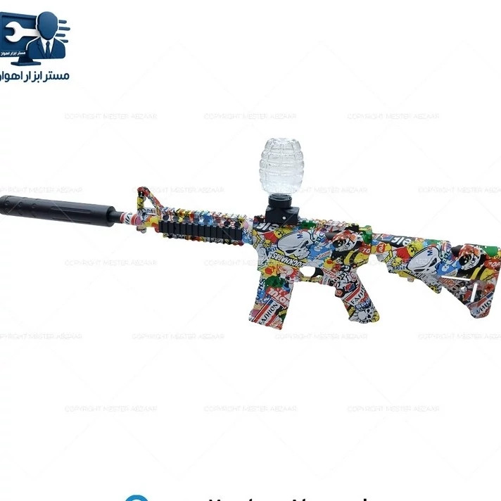 تفنگ شارژی تیر ژله ای طرح دار ام 4 مدل M4A1 WATER BOMB GUN