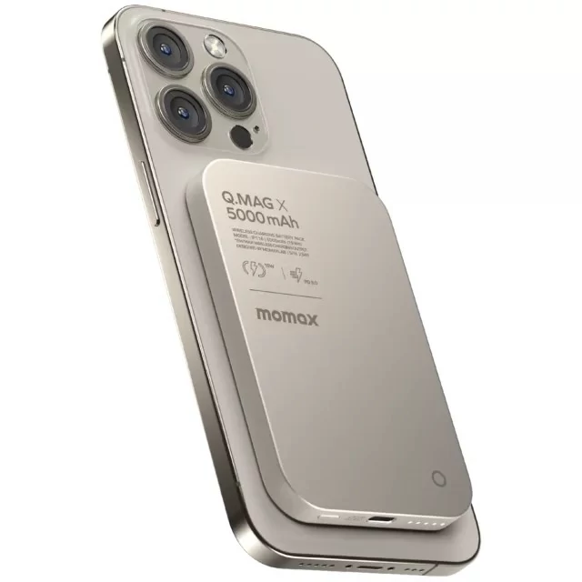 پاور بانک وایرلس مگنتی 15 وات 5000 مومکس Q.Mag