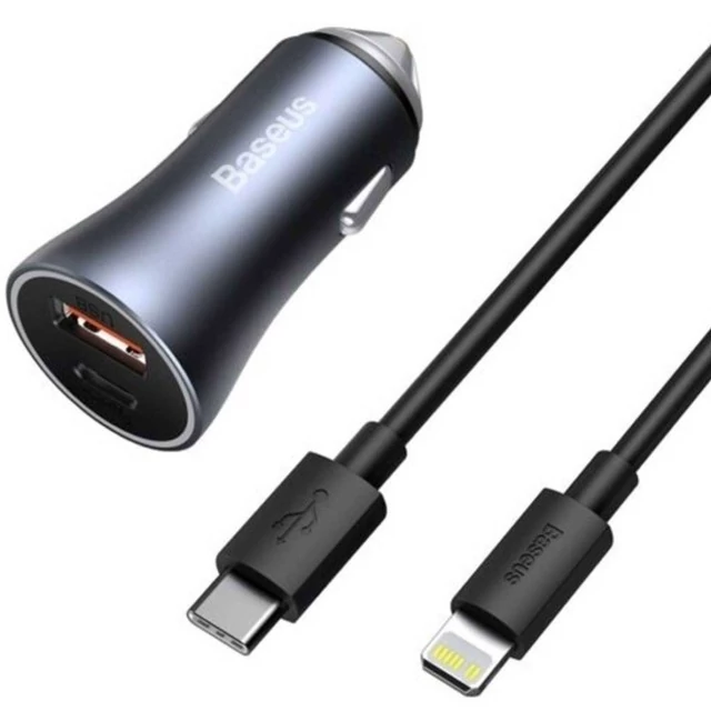 شارژر فندکی فست شارژ ماشین تایپ سی 40 وات بیسوس TZCCJD-B