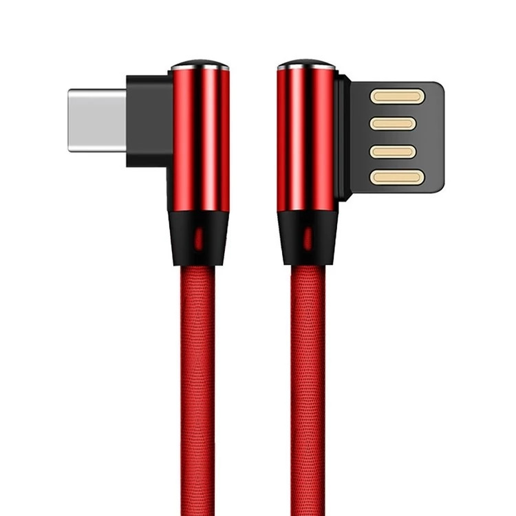 کابل شارژ USB به تایپ سی 90 درجه USB to Type-C 90 Degree