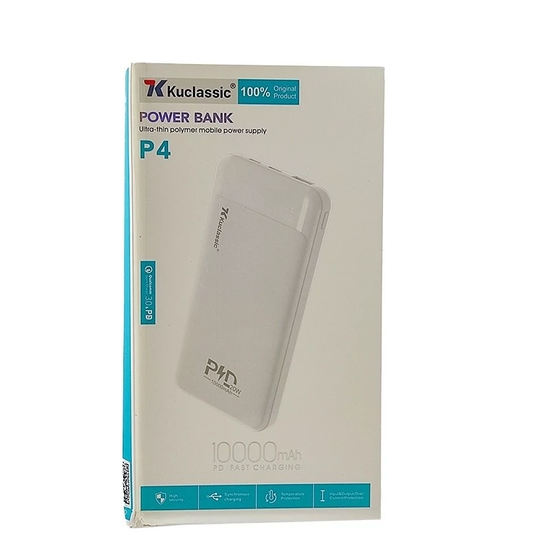 پاوربانک شارژ سریع مدل Kuclassic P4 ظرفیت 10000 میلی آمپر