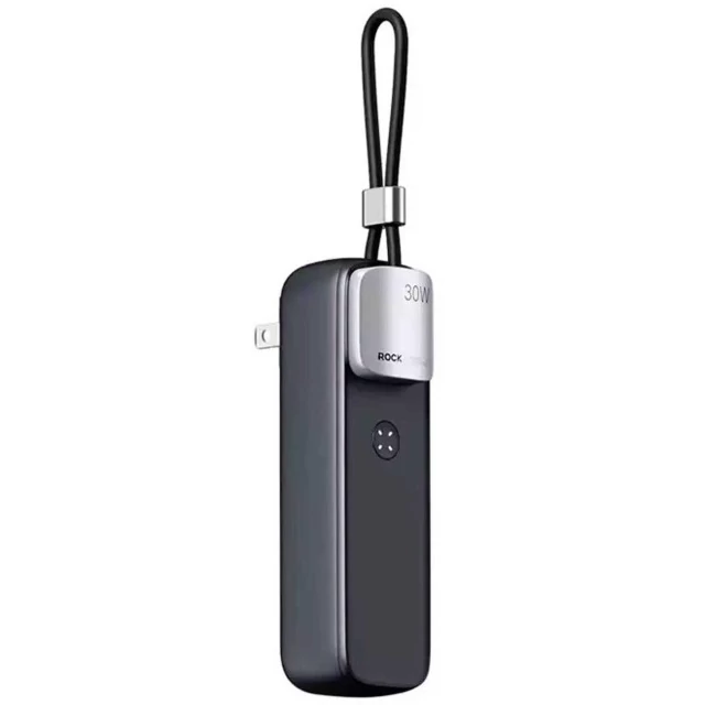 پاوربانک تایپ سی 30 وات 5000 به همراه کابل تایپ سی راک RWC-8890 ROCK Portable