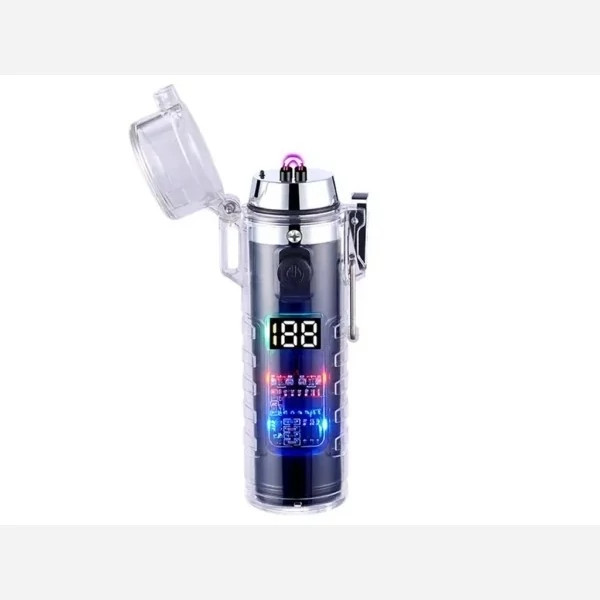 شارژفندکی دارای چراغ قوه Cylindrical Electric Lighter With Flashlight HB-2564 (1) 2