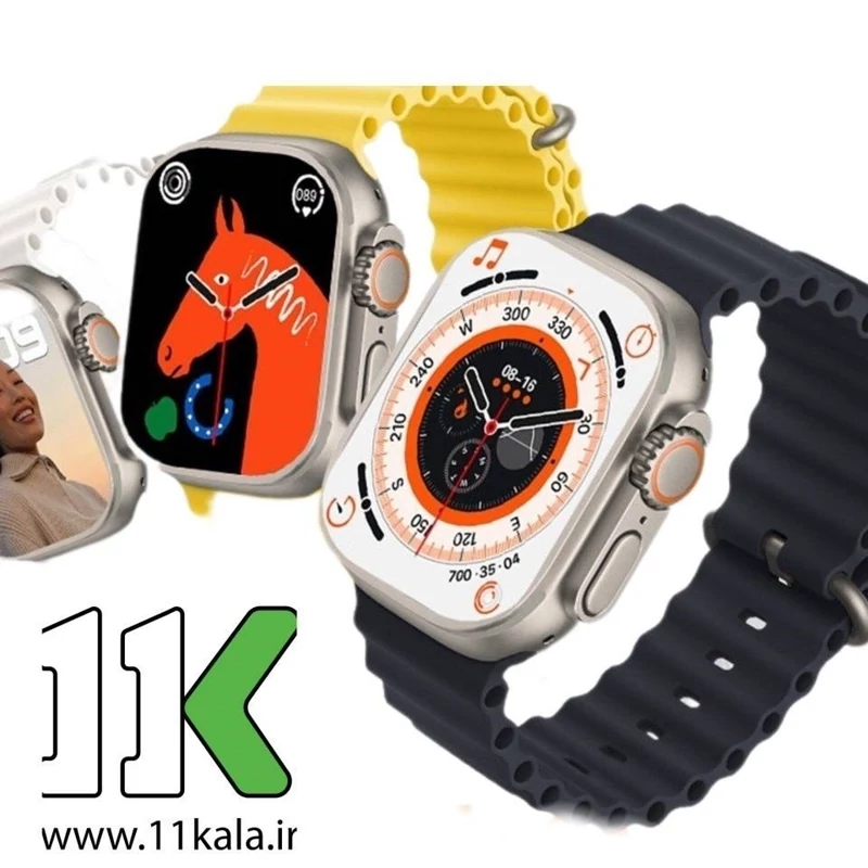 ساعت هوشمند اپل واچ سری اولترا، مدل M58، برند JSYES، رنگ مشکی، بند مشکی