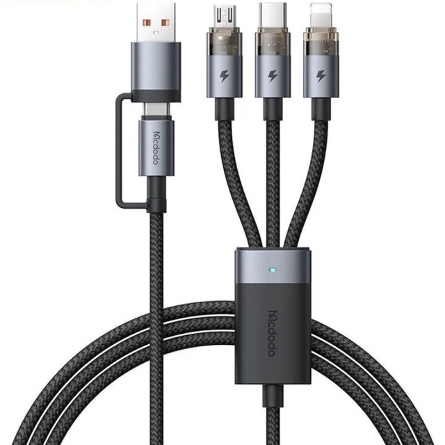 کابل چند سر میکرو تایپ سی لایتنینگ 100 وات 120 سانتی متر مک دودو CA-7260