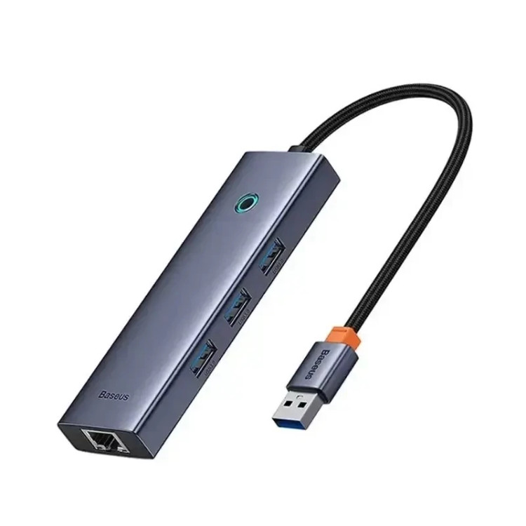 هاب 4 پورت باسئوس مدل Baseus UltraJoy Type-A to USB3.0+RJ45 BS-OH109