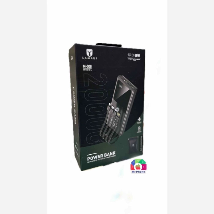 پاوربانک 20000 LAMARI (وات66) مدل M-008