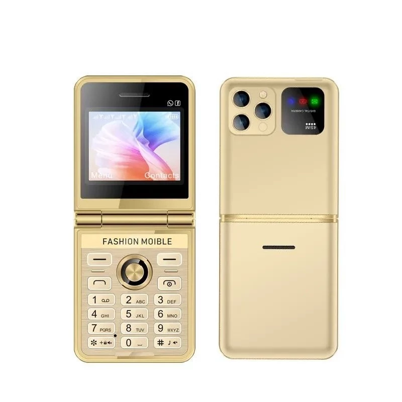 گوشی ساده دکمه ای تاشو .برندسروو ساده تاشو 4سیم کارت مدل P20 Servo دوربین طرح آیفون ا P20 foldable mobile phone