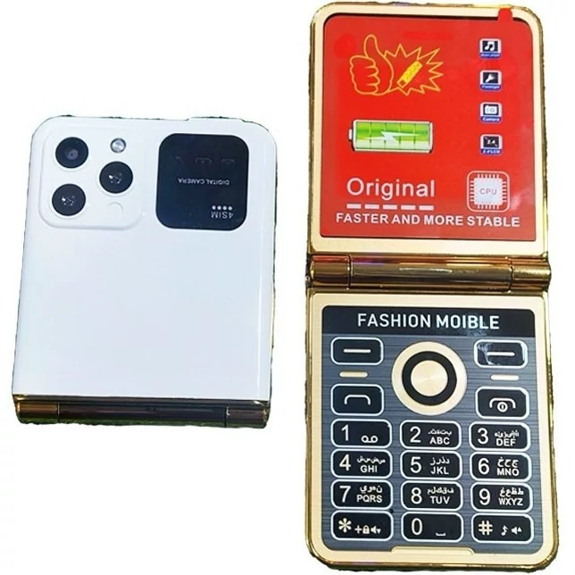 گوشی ساده دکمه ای تاشو .برندسروو ساده تاشو 4سیم کارت مدل P20 Servo دوربین طرح آیفون ا P20 foldable mobile phone