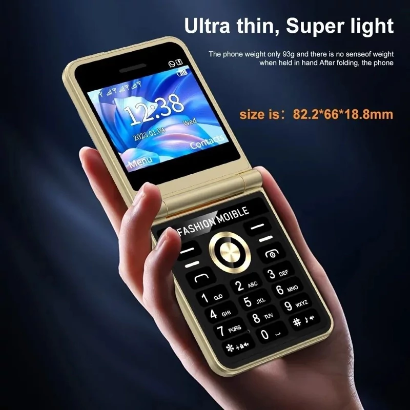 گوشی ساده دکمه ای تاشو .برندسروو ساده تاشو 4سیم کارت مدل P20 Servo دوربین طرح آیفون ا P20 foldable mobile phone