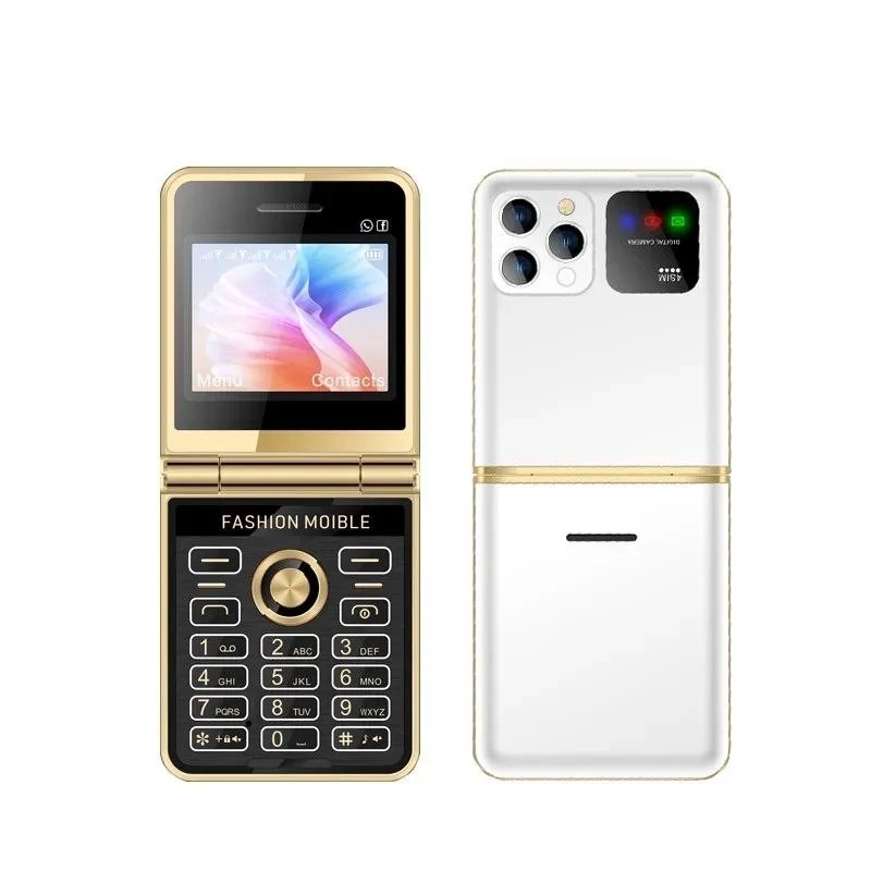 گوشی ساده دکمه ای تاشو .برندسروو ساده تاشو 4سیم کارت مدل P20 Servo دوربین طرح آیفون ا P20 foldable mobile phone