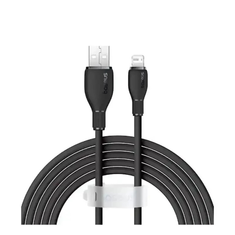کابل شارژ USB to iP باسئوس مدل Pudding Series با طول 1.2 متر 2.4 آمپر