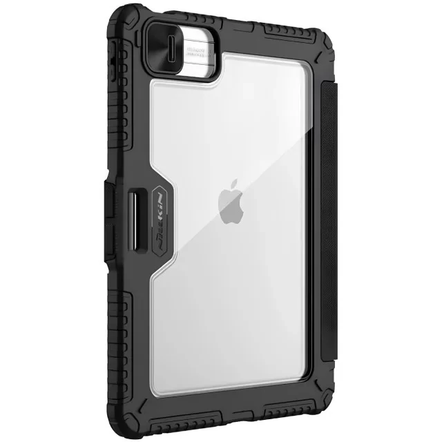 کاور کلاسوری نیمه شفاف آیپد پرو 11 اینچ 2024، بامپردار، برند نیلکین مدل Bumper Leather Case Pro